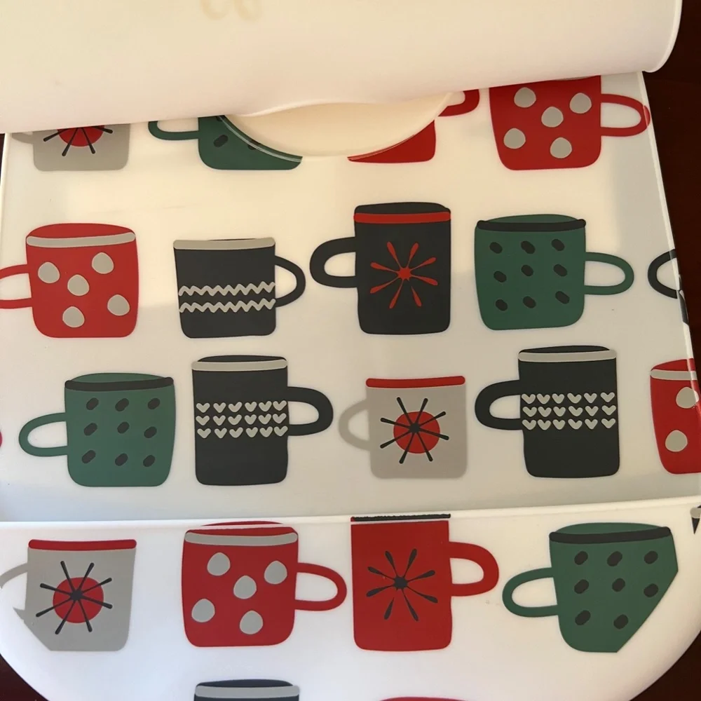 NWT Two Bibs -Love You A Latte Silicone Bib Set